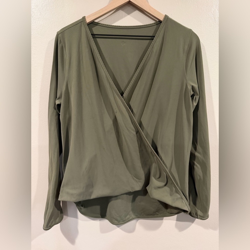 Lululemon Olive Green Women's Wrap Top